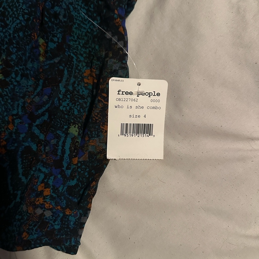 Free People Black and Blue Skater Skirt - Picture 3 of 4